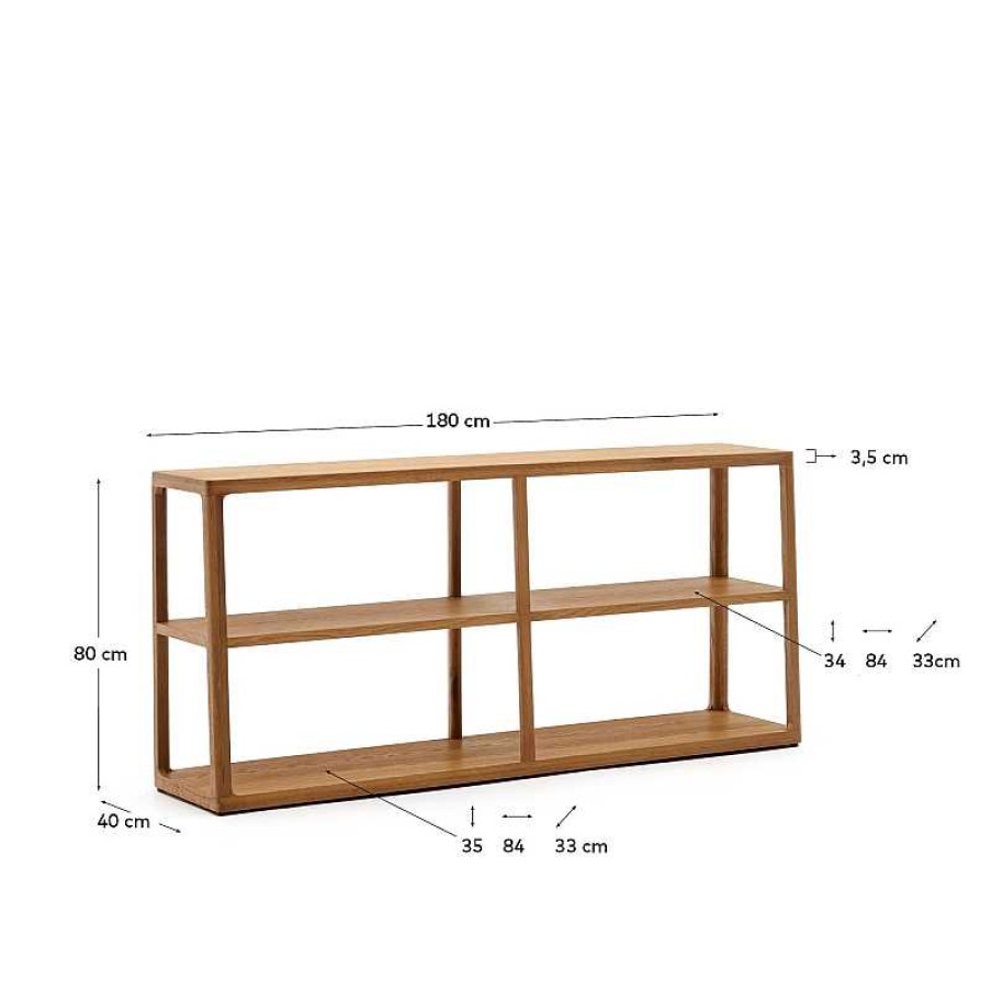 Muebles Kave Home | Estanter A Maymai De Madera Maciza De Roble 180 X 81 Cm