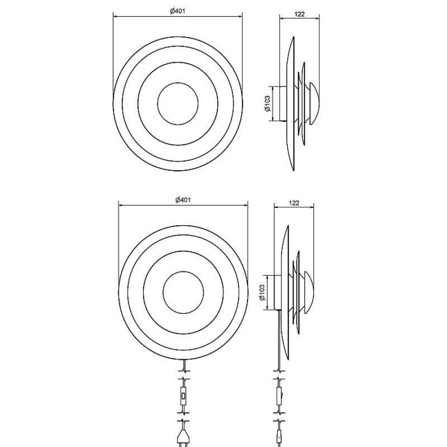 Iluminaci N Belid | Aplique Diablo Brass