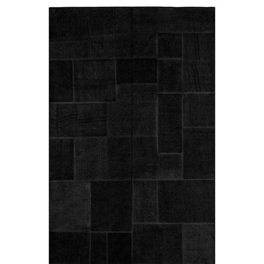 Decoraci N Sitap Alfombras Modernas | Alfombra Patchwork Negra Milano