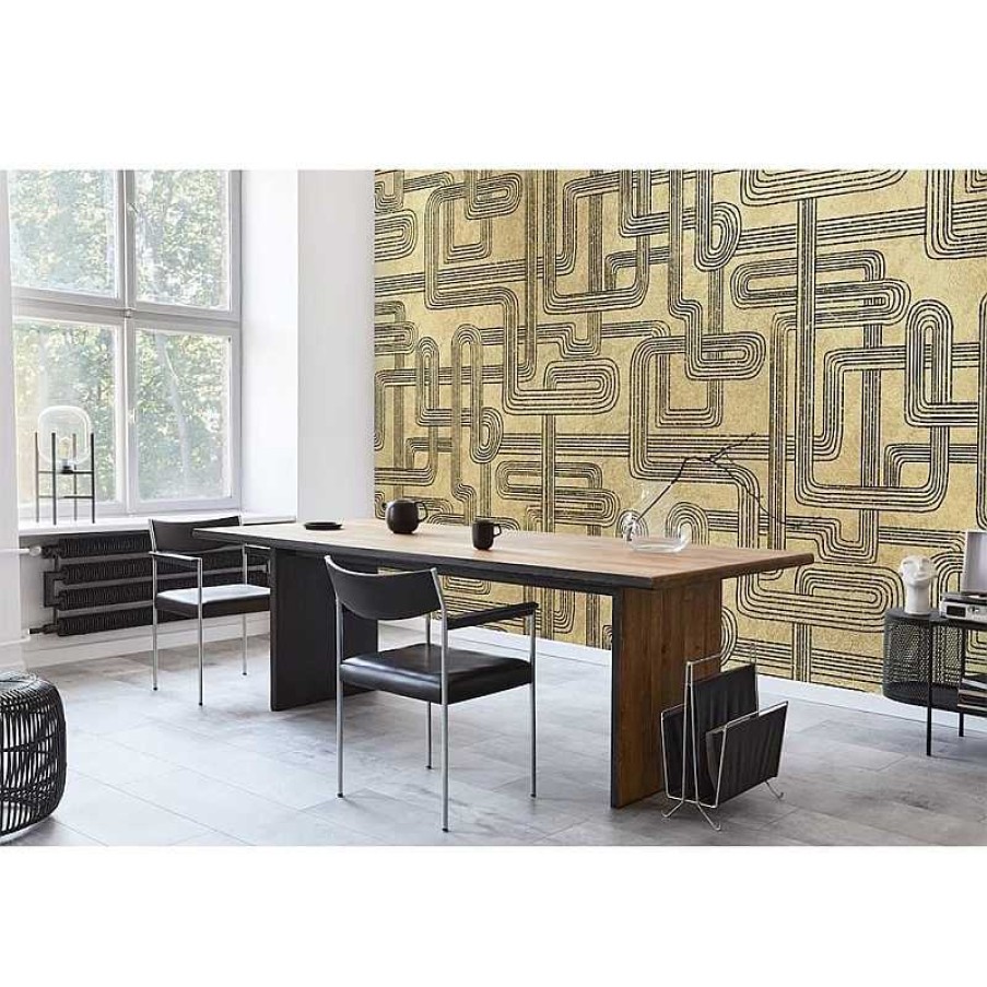 Decoraci N Coordonne Papel Pintado Coordonn | Mural Gatsby Metallics