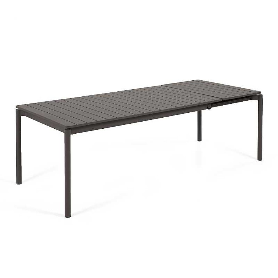 Muebles De Jard N Kave Home | Mesa Extensible Aluminio Zaltana Negro Mate