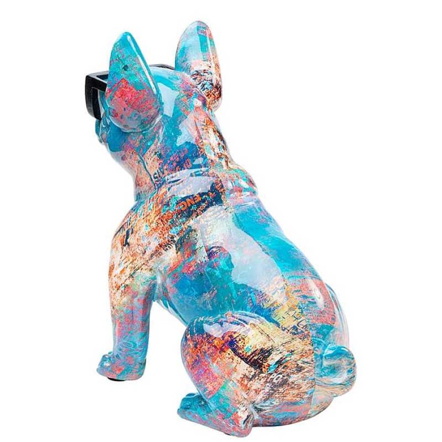 Decoraci N Kare Design Figuras De Dise O | Figura Bulldog Gafas Azul