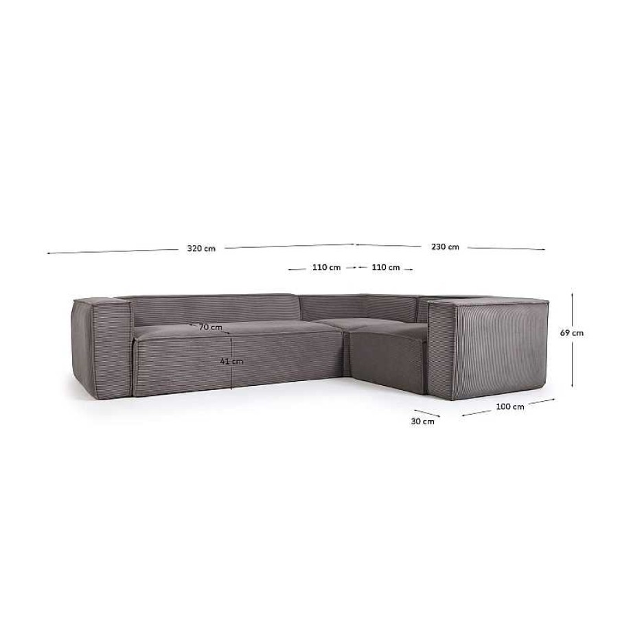 Sof S Kave Home | Sof Blok Rinconero Gris