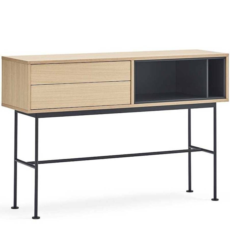 Muebles Teulat | Consola Yoko Gris Antracita-Roble