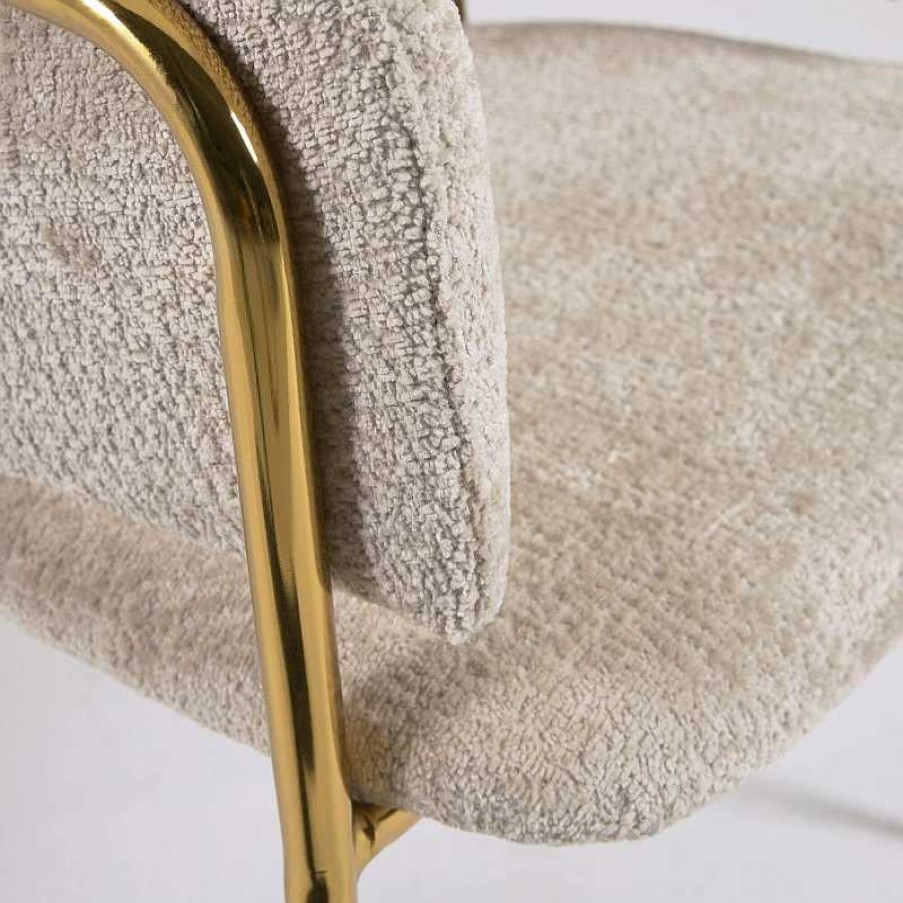 Sillas Kave Home | Silla Runnie Chenilla Beige