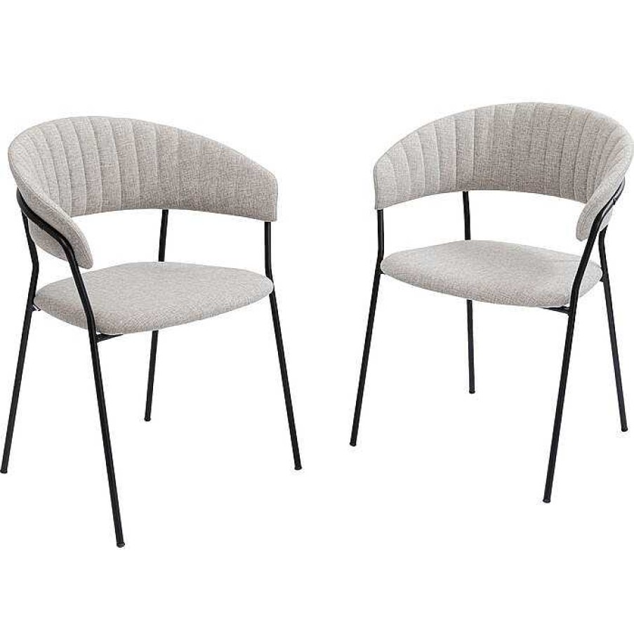 Sillas Kare Design | Silla Reposabrazos Belle Beige (2/Set)