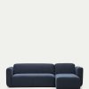 Sof S Kave Home | Sof Modular Neom 3 Plazas Chaise Longue Derecho/Izquierdo Azul 263 Cm