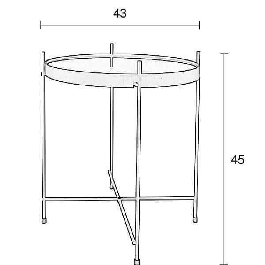 Mesas Zuiver | Mesa Auxiliar Cupid M Rmol Blanca