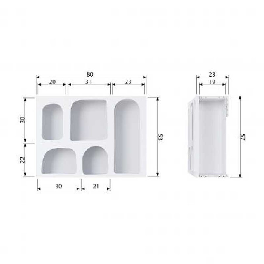 Muebles WOOOD | Estanter A Colgante Caz Blanco