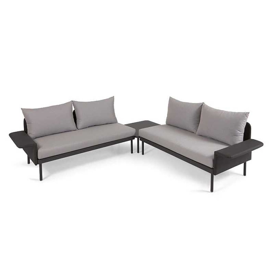 Muebles De Jard N Kave Home | Set Exterior Zaltana Negro Mate