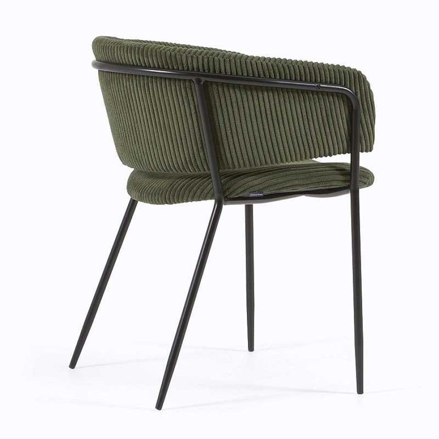 Sillas Kave Home | Silla Runnie Verde Pana