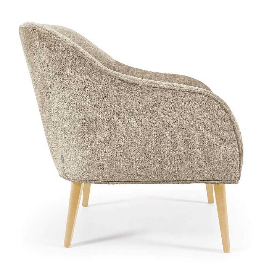 Sillones Kave Home | Butaca Bobly Chenilla Beige