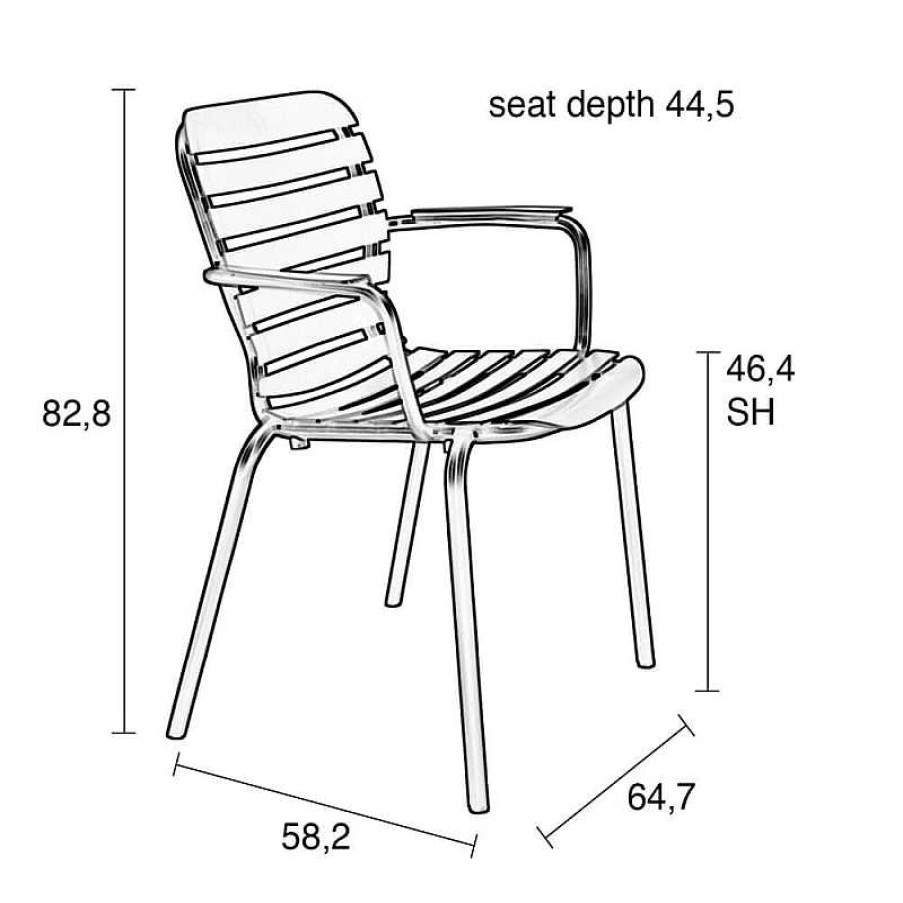 Muebles De Jard N Zuiver | Silla De Jard N Vondel Reposabrazos