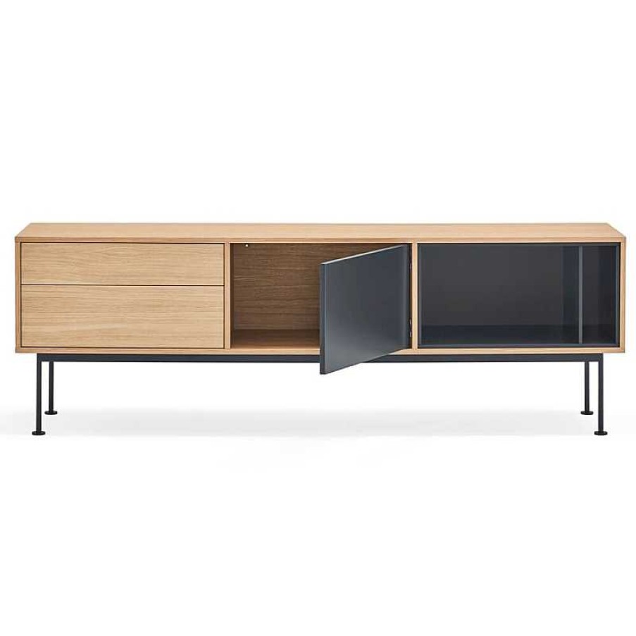 Muebles Teulat | Mueble Tv Yoko Gris-Roble