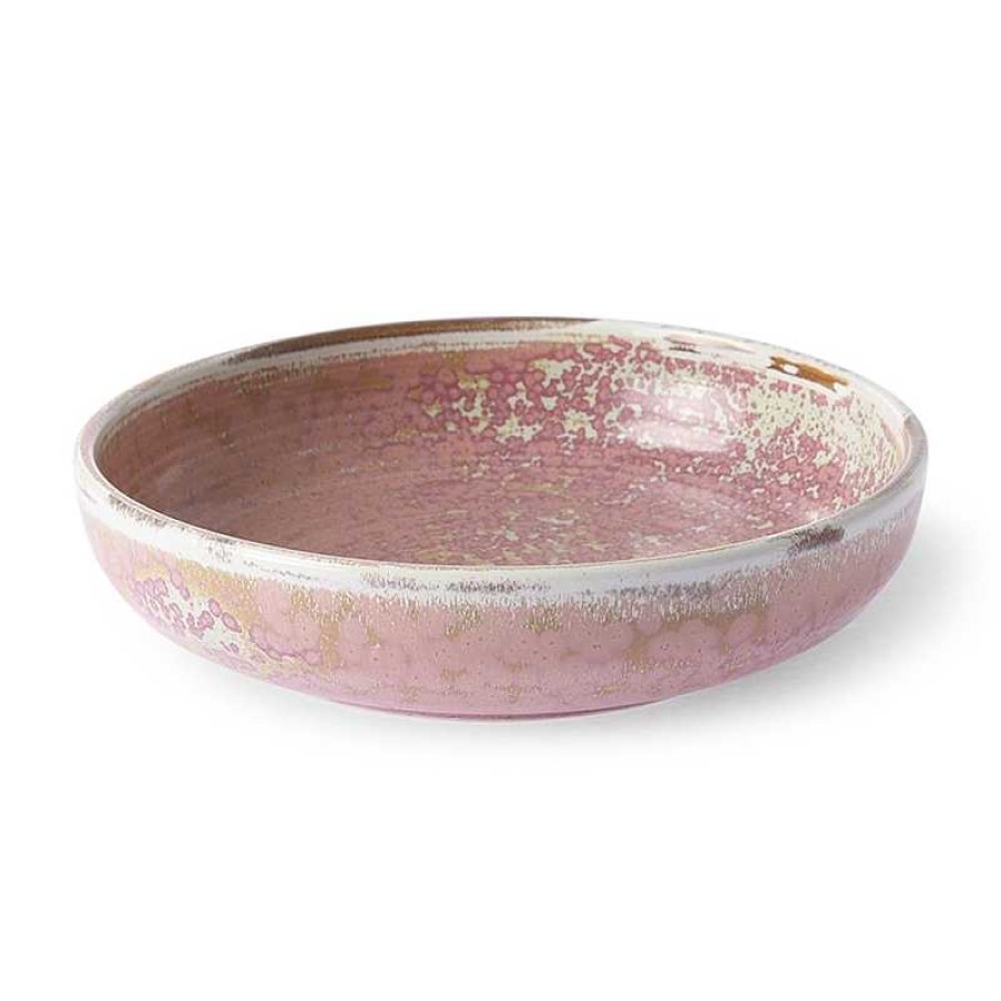 Decoraci N HKliving Platos | Plato Hondo Rustic Pink