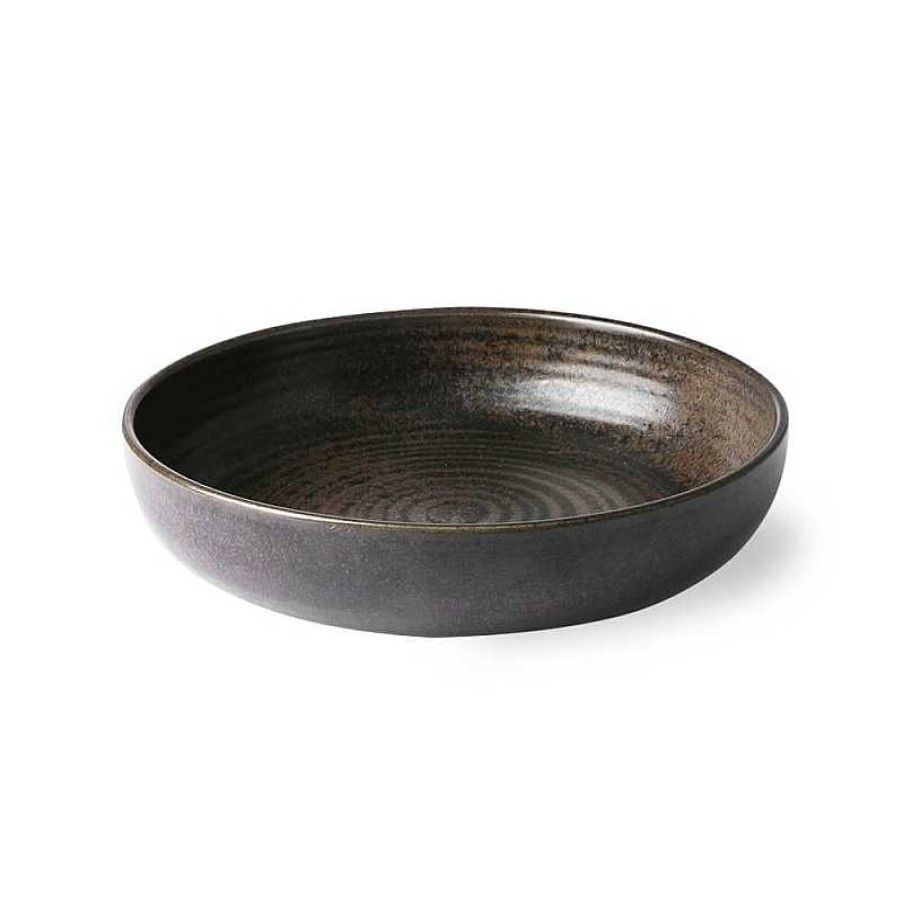 Decoraci N HKliving Platos | Plato Hondo Rustic Black