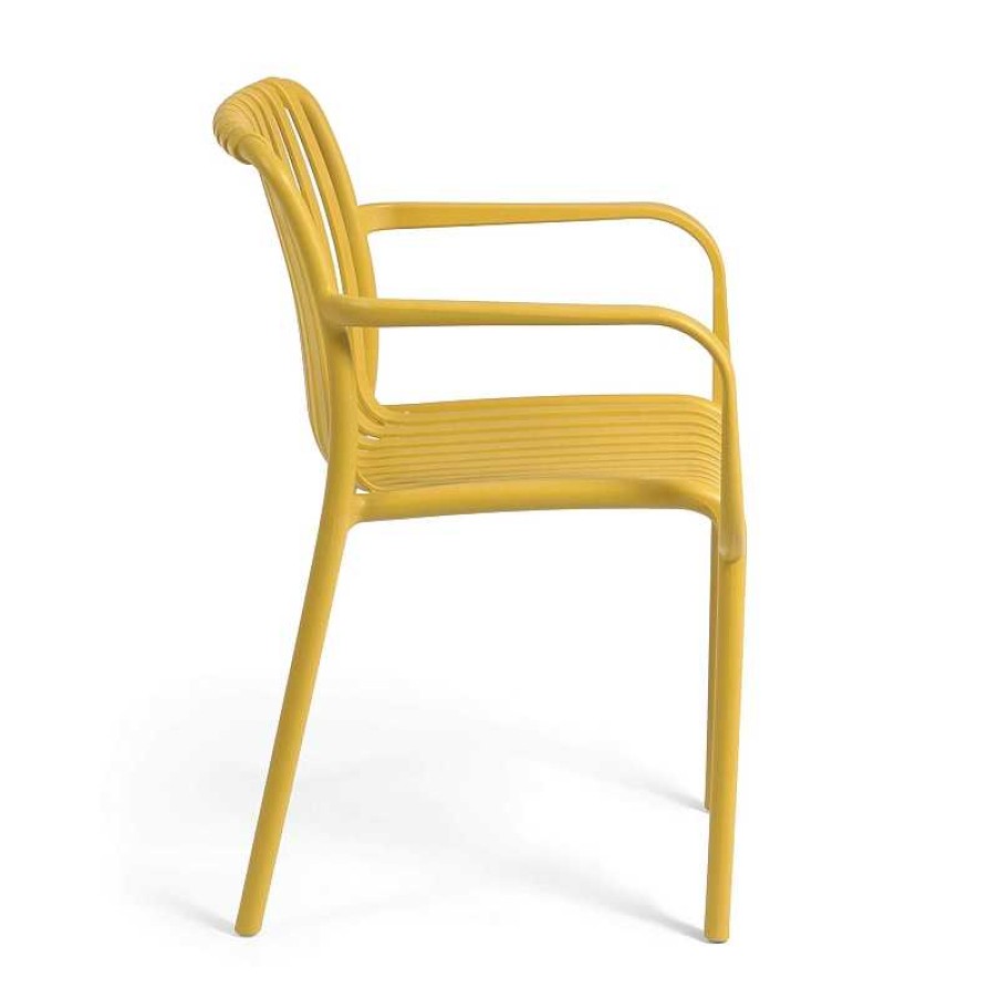 Muebles De Jard N Kave Home | Silla Exterior Isabellini Amarillo