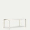 Muebles De Jard N Kave Home | Mesa De Exterior Culip De Aluminio Con Acabado Blanco 180 X 90 Cm