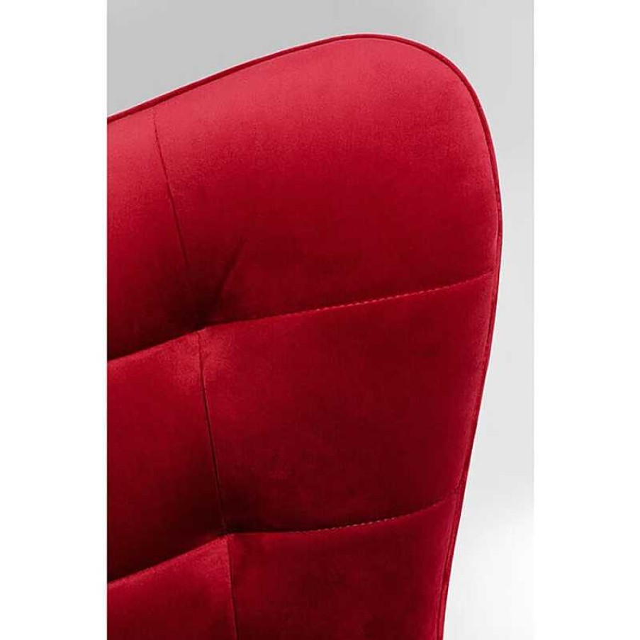 Sillones Kare Design | Butaca Giratoria Oscar Velvet Rojo