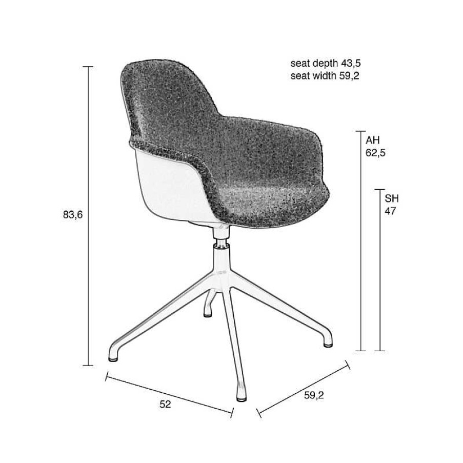 Sillas Zuiver | Silla Albert Kuip Giratoria Verde