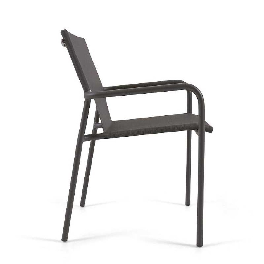 Muebles De Jard N Kave Home | Silla Exterior Zaltana Negro Mate