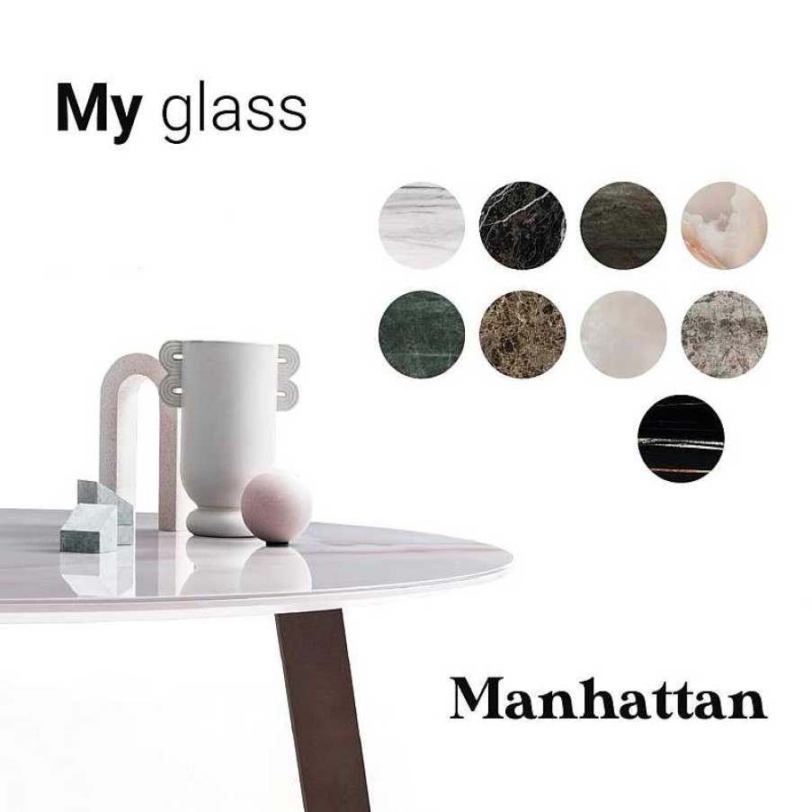 Mesas Devina Nais | Mesa De Comedor Round Manhattan My Glass