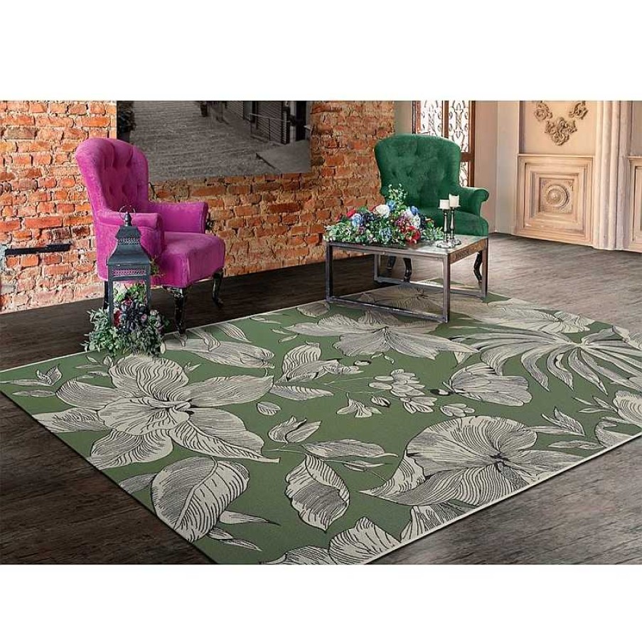 Muebles De Jard N M.A. Salgueiro | Alfombra Botanic Chenille Verde