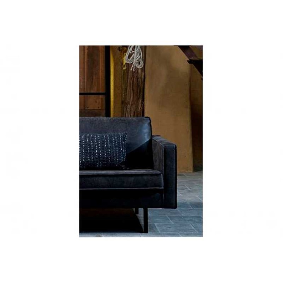 Sof S BePureHome | Sof Chaise Longue Negro Piel Rodeo