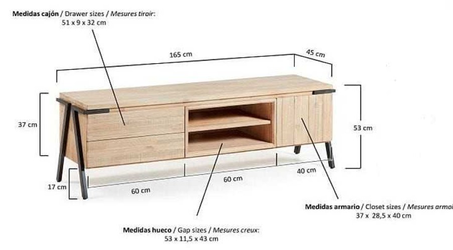 Muebles Kave Home | Mueble Tv Thinh 165