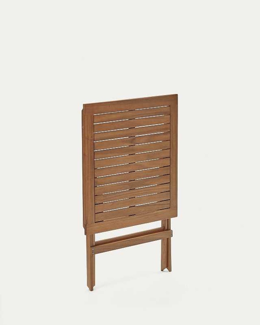 Muebles De Jard N Kave Home | Mesa Plegable De Exterior Sadirar De Madera Maciza De Acacia 70 X 70 Cm