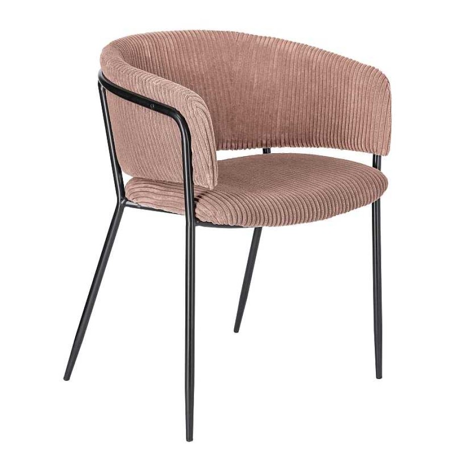 Sillas Kave Home | Silla Runnie Rosa Pana