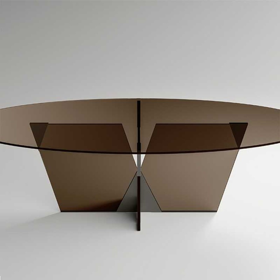 Mesas Tonelli Design | Mesa Comedor Crossover Ovalada