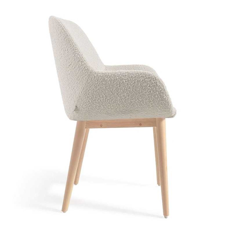 Sillas Kave Home | Silla Konna Borreguito Blanco