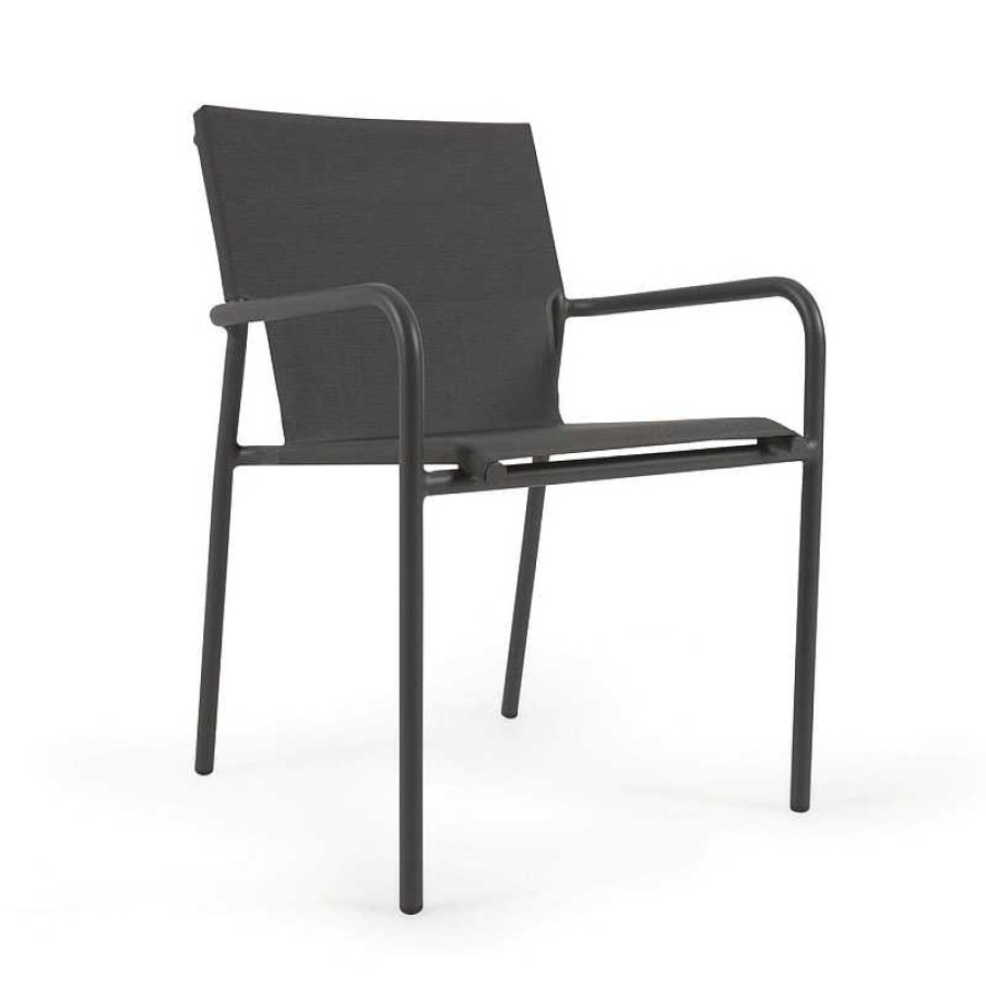 Muebles De Jard N Kave Home | Silla Exterior Zaltana Negro Mate