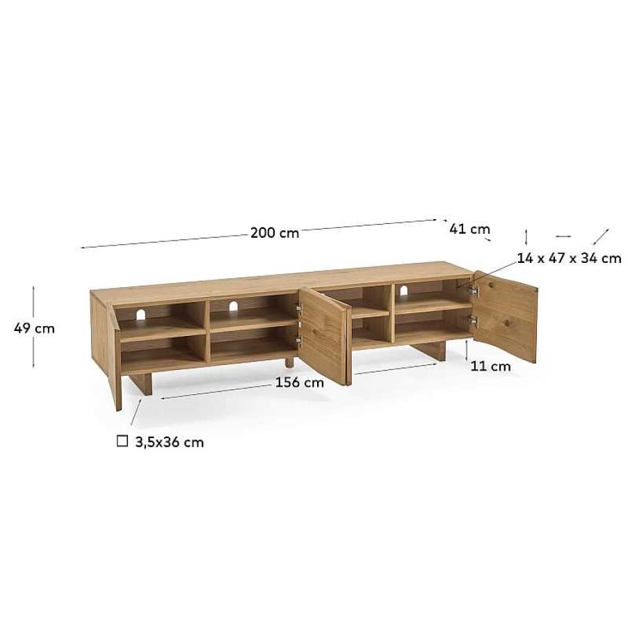 Muebles Kave Home | Mueble Tv Rasha 4 Puertas