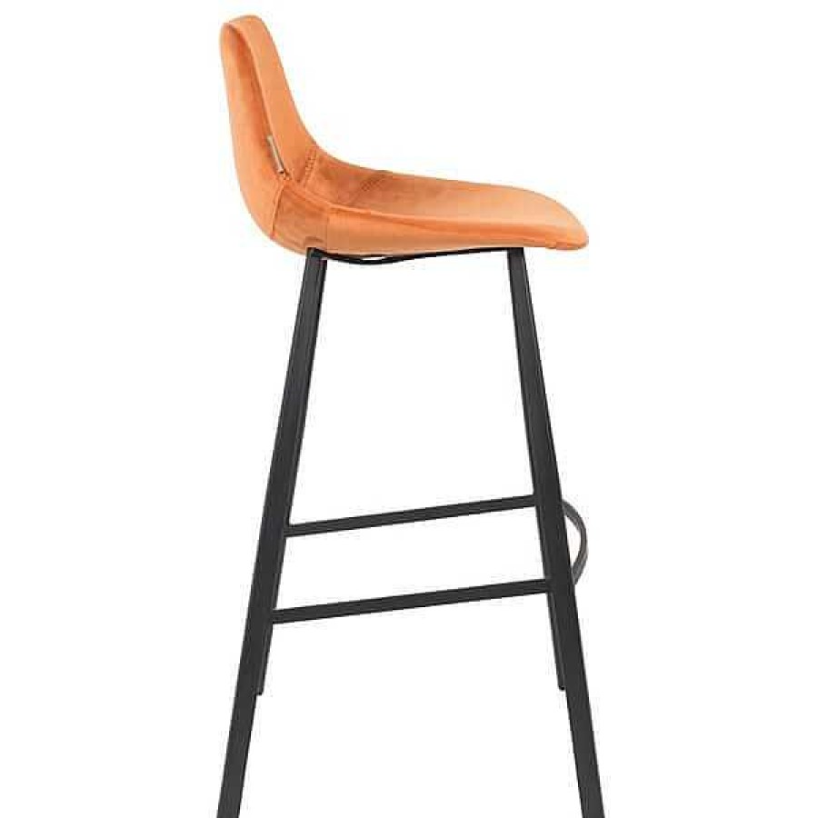 Sillas Dutchbone | Taburete Bar Terciopelo Naranja Franky