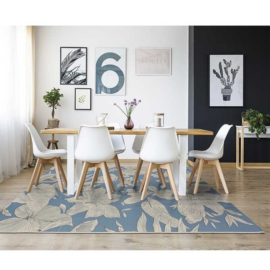 Muebles De Jard N M.A. Salgueiro | Alfombra Botanic Chenille Azul